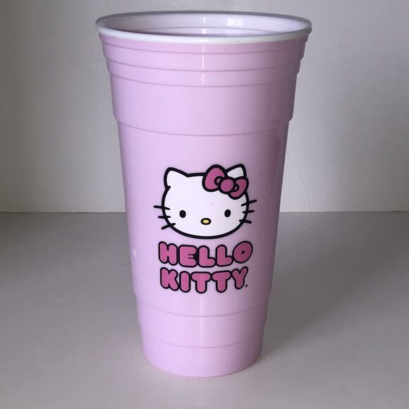 Sanrio HELLO KITTY Pink Tumbler Double Wall Insulated 32 oz Cold Beverages Only - Picture 2 of 6